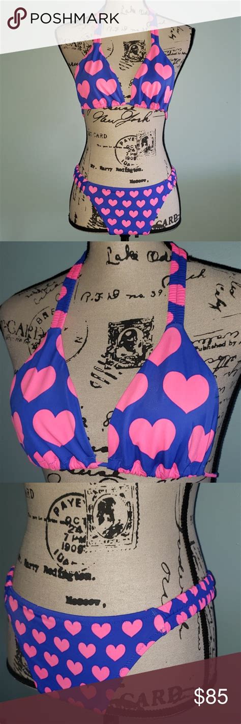 Victorias Secret Hearts Triangle Smocked Bikini In 2020 Victoria