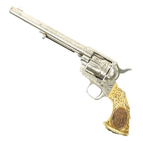 Original Us 1876 Colt Engraved Tiffany Grip Single Action Army Caliber Revolver Serial 23453