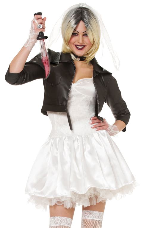 Sexy Womens 80s Bride Of Chucky Halloween Fancy Dress Costume Ebay