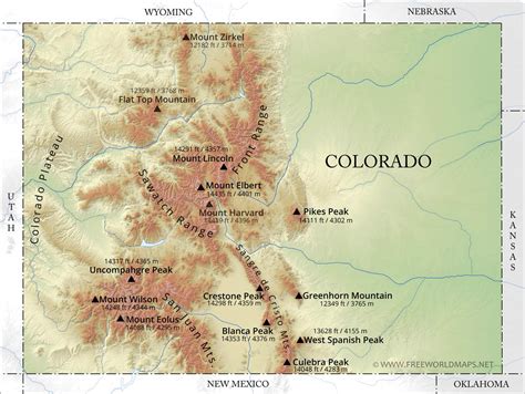 Map Colorado Mountain Ranges Get Map Update