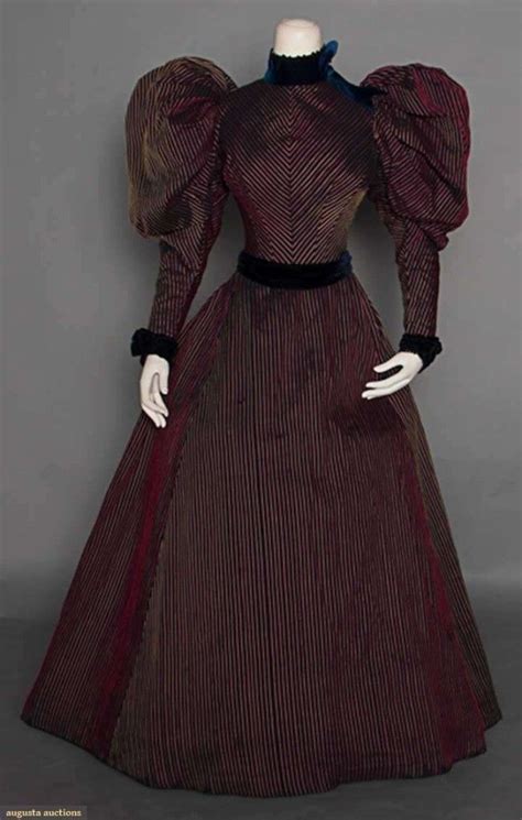 Rate The Dress 1890s Puffed Sleeves And Stripes Victorian Clothing