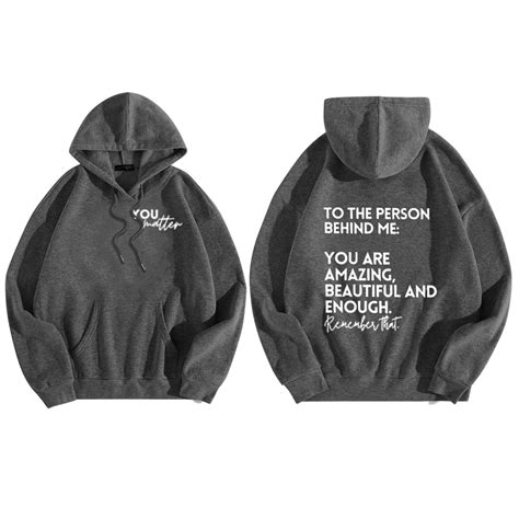 Hwmodou Women Hoodies Sweatshirts Letter Printed Long Sleeve Clothes Casual Graphic With Pockets