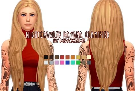Nightcrawler Dayana Hair Clayified Maxis Match