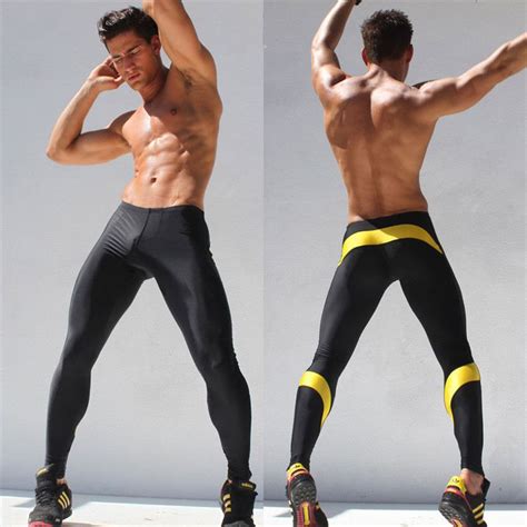 Mens Workout Gym Compression Leggings Mens Sports Tights Mens Running