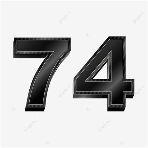 Gradient Numbers Vector Design Images Black Gradient 3d Number 74 74