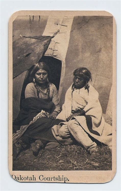 Dakotah Courtship Native Americans Indians Teepee Upton Minnesota 1850s