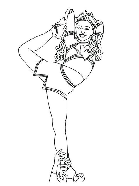 Free Coloring Pages Cheerleading Printable