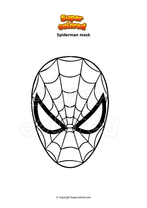 Spider Man Mask Coloring Pages Coloring Nation