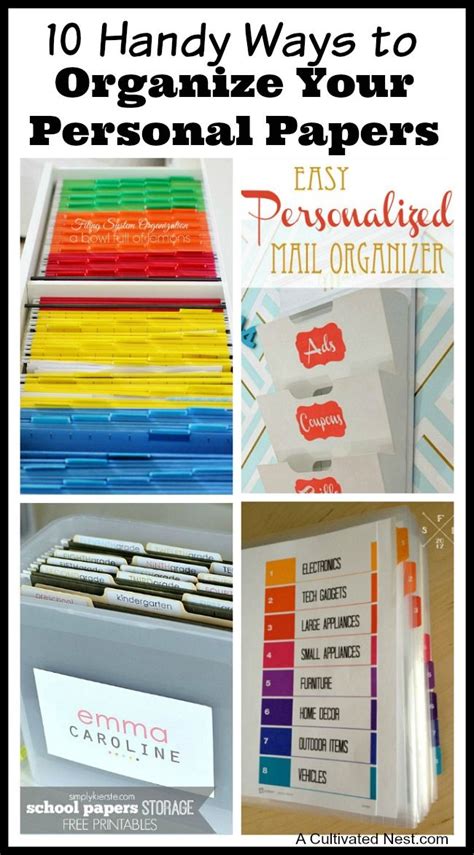10 Handy Ways To Organize Your Personal Papers A Cultivated Nest