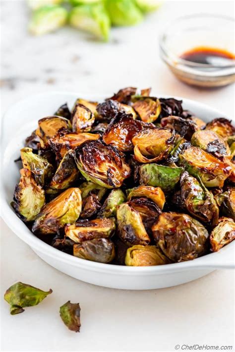 Air Fryer Brussel Sprouts With Balsamic Glaze Recipe Chefdehome Com