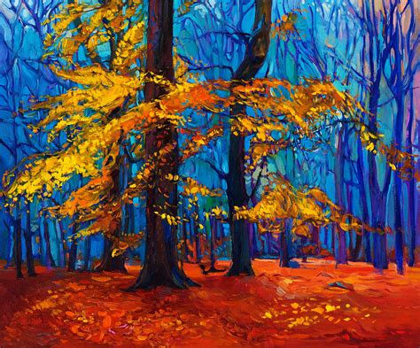Autumn Forest By Ivailo Nikolov Painting By Boyan Dimitrov