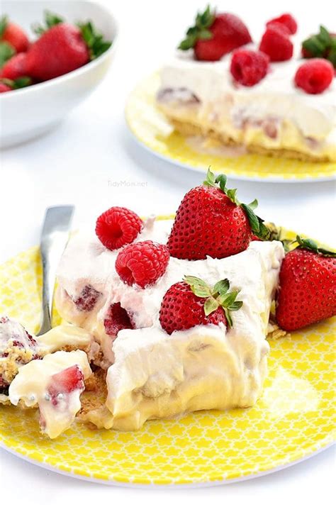 No Bake Strawberry Cheesecake Lush Dessert Tidymom®