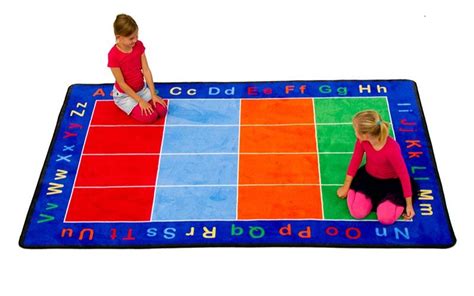 Abc Squares Educational Rug Rectangle Small Childrens Factory