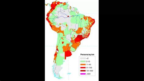 World Geography Online South America Population Density Youtube