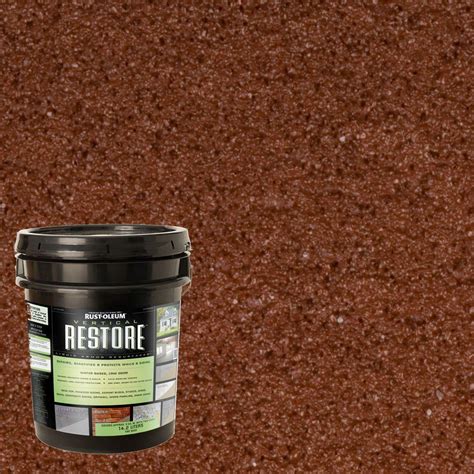 Paint colors represented are approximations and are not exact matches. Rust-Oleum Restore 4-gal. Navajo Red Vertical Siding-83524 ...