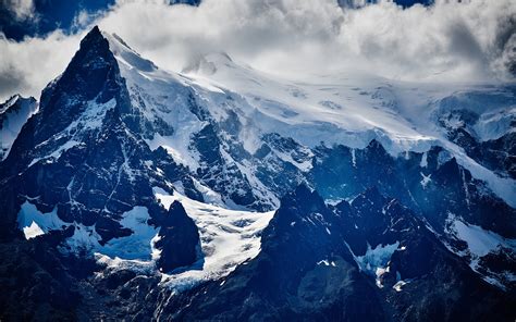 Wallpaper Cordillera Paine Snow Mountains Chile 4k 8k