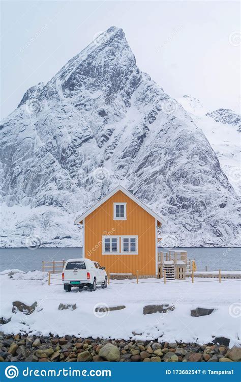 Home Cabin Or House Norwegian Fishing Village In Reine
