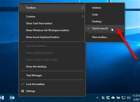 Hướng Dẫn Cách Thêm Thanh Quick Launch Trong Windows 10 Tin Học Huy