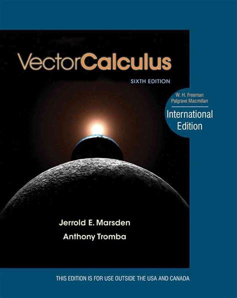 Vector Calculus By Jerrold E Marsden English Hardcover Book Free