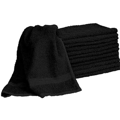 12 Salon Towels 16 X 27 Stain Resistant Black By Diane At