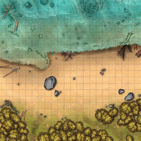 Beach Battle Map Inkarnate Dnd World Map Dungeon Maps Fantasy Map Making