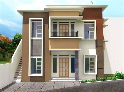 gambar rumah minimalis  lantai warna cokelat warna eksterior rumah