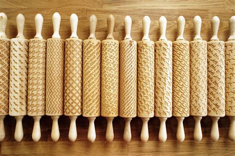 Designer Creates Engraved Rolling Pins That Stamp Dough With Cheerful