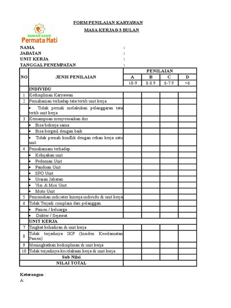 Contoh Borang Data Pekerja Moshims Contoh Borang Penilaian Pekerja My