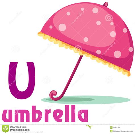 Download in under 30 seconds. Alphabet U with umbrella stock vector. Illustration of ...