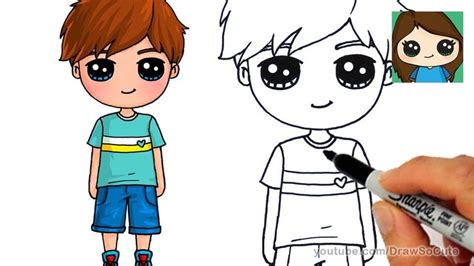 How To Draw A Cute Boy Easy Cute Boy Drawing Boy