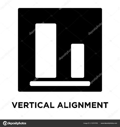 Vertical Alignment Icon Vector Isolated White Background Logo Concept