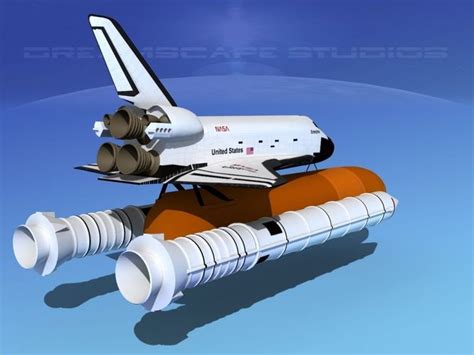 Space Shuttle Enterprise Launch Lp 1 4 3d Model Rigged Max