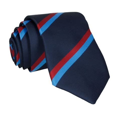 Traditional Striped Tie Navy Blue And Burgundy Mrs Bow Tie
