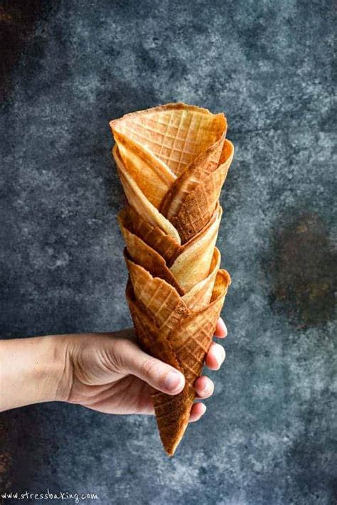 Homemade Waffle Cones Stress Baking