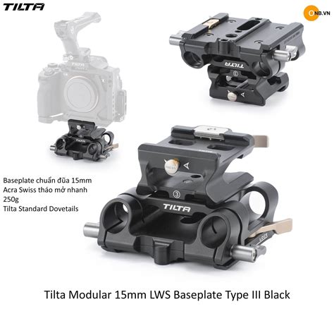 Tilta Modular 15mm LWS Baseplate Type III Black Color