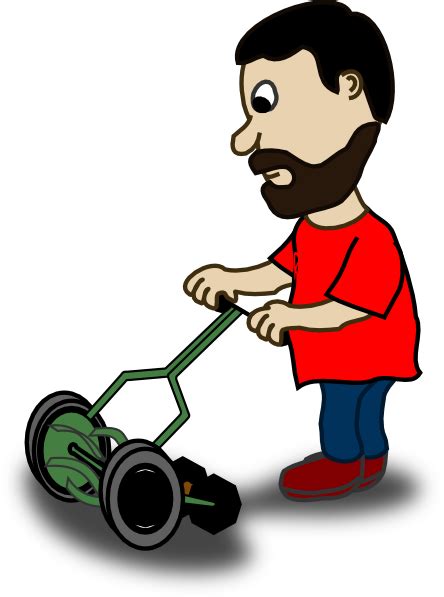 Lawn Mowers Riding Mower Clip Art Man Mowing Cliparts Png Download