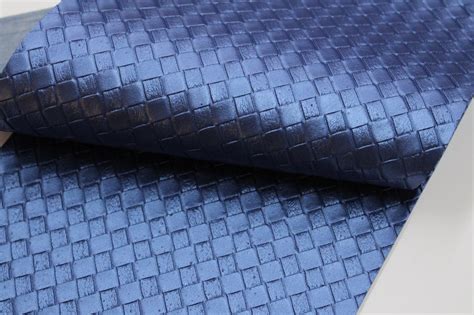 Closeout Blue Basket Weave Faux Leather Sheets Weave Etsy