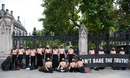 Topless Protesters Banner Cant Bare Lock Editorial Stock Photo Stock Image Shutterstock