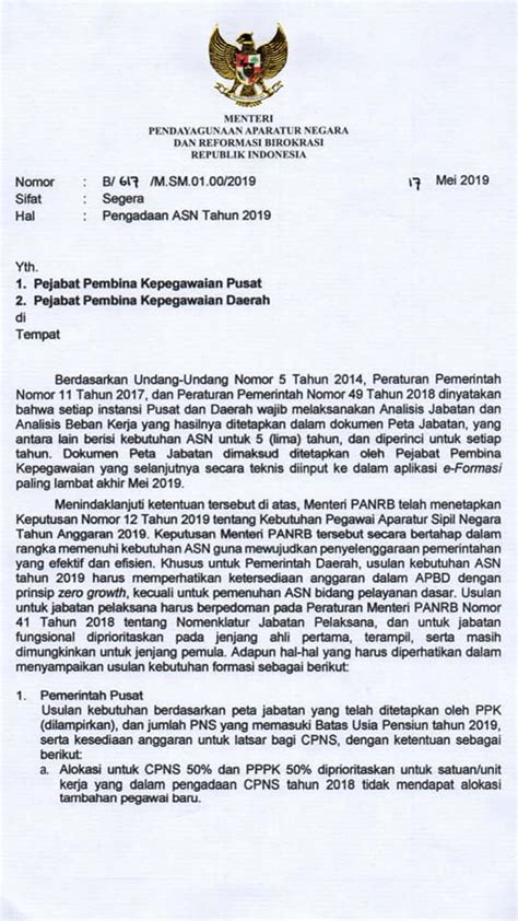 Surat Edaran Menpan Rb Nomor 54 Tahun 2020 Tentang Perpanjangan Masa