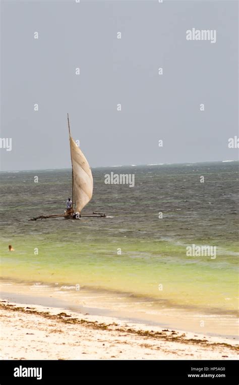 Beam On The Indian Ocean Near Bamburi Beach In Mombasa Kenya Stock
