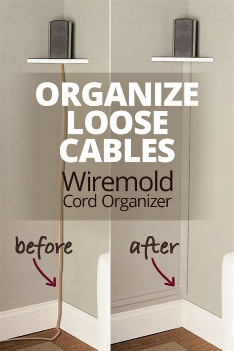 This will allow the wires to be fished up from the existing outlet to the new track. Wiremold CornerMate Cord Organizer (CMK40) Conceal audio ...