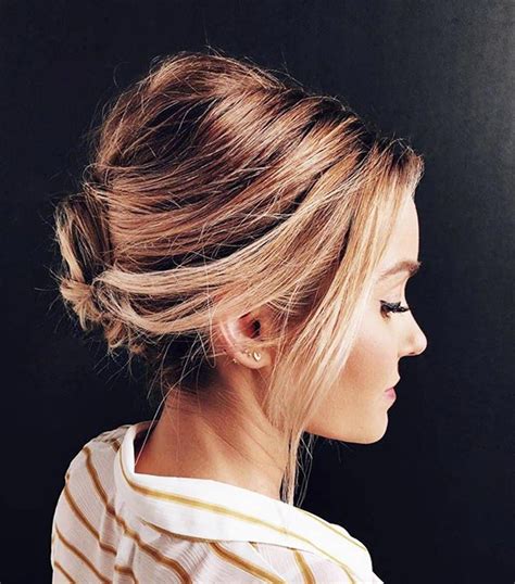 Perfect Quick And Easy Updos For Short Thin Hair With Simple Style