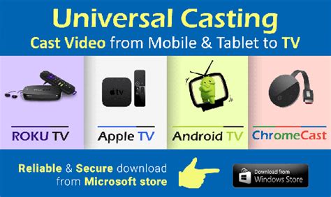 Cast to tv enables you to cast online videos and all local videos, music and images to tv, chromecast, roku, amazon fire stick or fire tv, xbox, apple tv or other dlna devices. cast videos from pc to roku tv