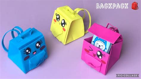 Origami Backpackeasy Diy School Bag With Paper Only 1 Sheet Of Paper