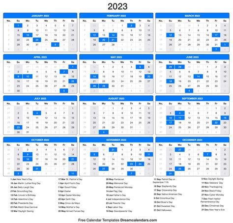Printable Calendars 2023