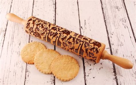 Mood For Wood Rolling Pins Emboss Designs On Cookies Embossed Rolling