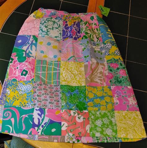 Vintage Nwt Lilly Pulitzer The Lilly Cotton Patchwork Skirt