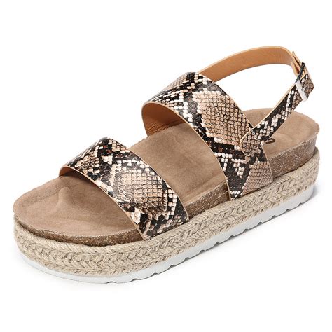 Leather like upperinside elasticfull back zipper for easy on offpadded insoleflexible skid resistant outsole1 stable heel. us size 5-12 women buckle platform sandals at Banggood