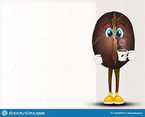 Funny Illustration Of Coffee Bean Stock Illustration Illustration Of