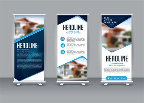 Business Roll Up Standee Design Banner Template 2896017 Vector Art At